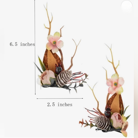 Woodland Fairy Antlers-2 sets (4 pieces) - Picture 6 of 9